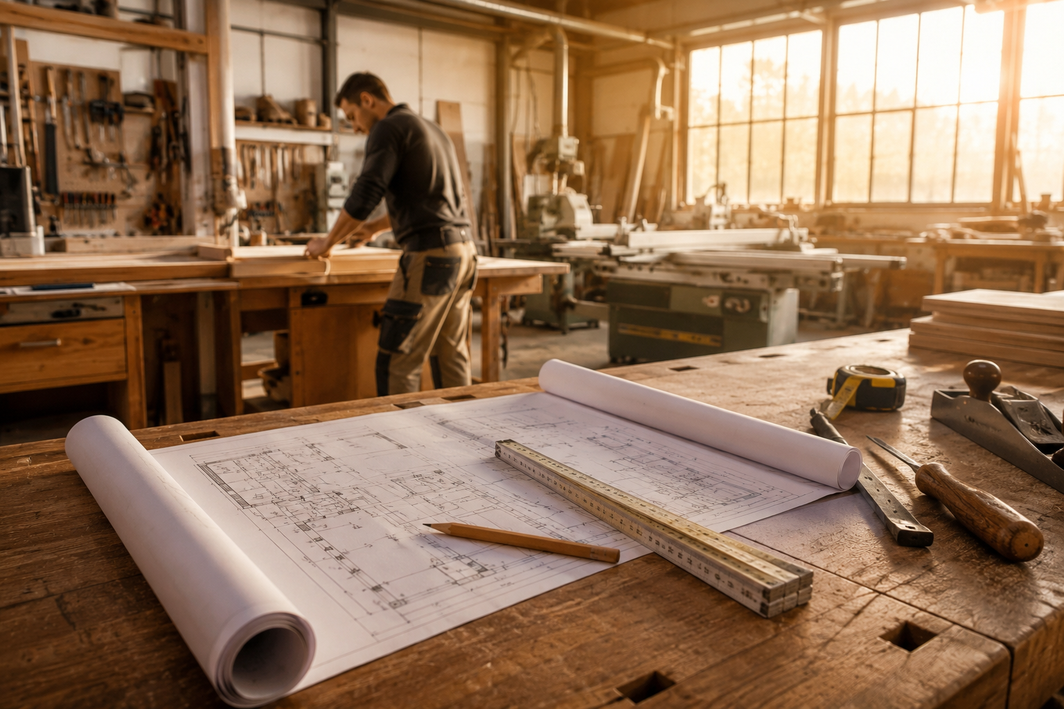 Handwerksbetrieb bei der Arbeit